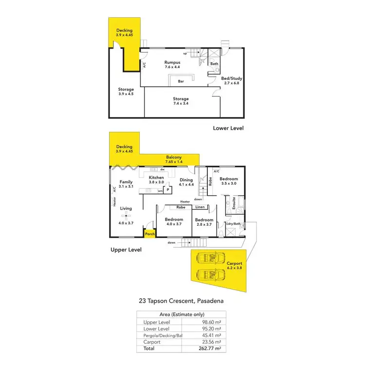 Floorplan of Homely house listing, 23 Tapson Crescent, Pasadena SA 5042