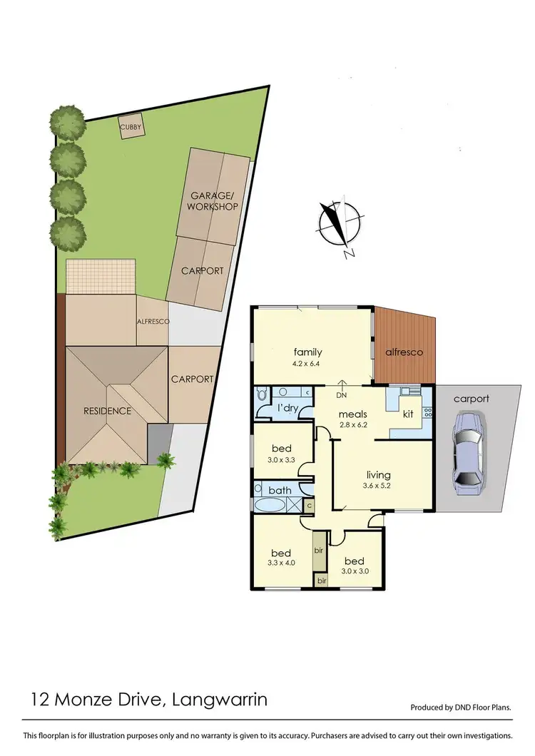 Floorplan of Homely house listing, 12 Monze Drive, Langwarrin VIC 3910