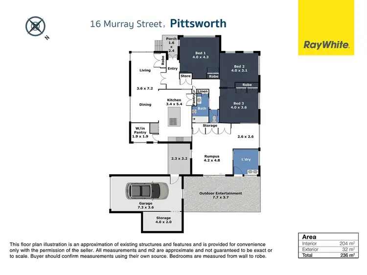 Floorplan of Homely house listing, 16 Murray, Pittsworth QLD 4356