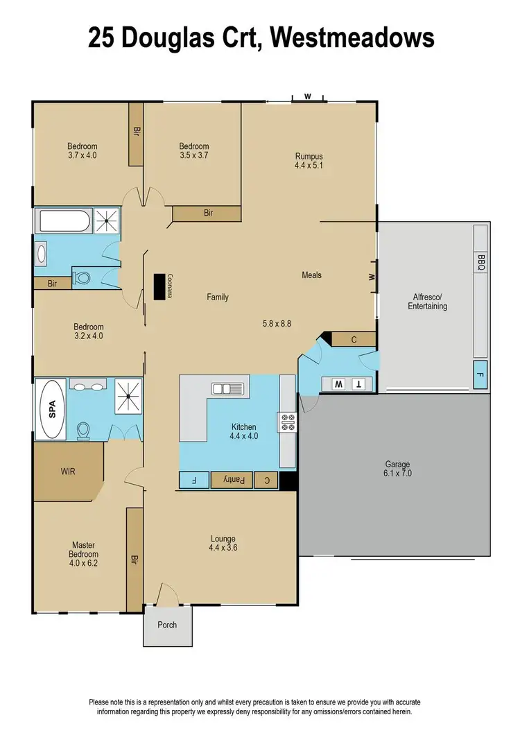 Floorplan of Homely house listing, 25 Douglas Court, Westmeadows VIC 3049