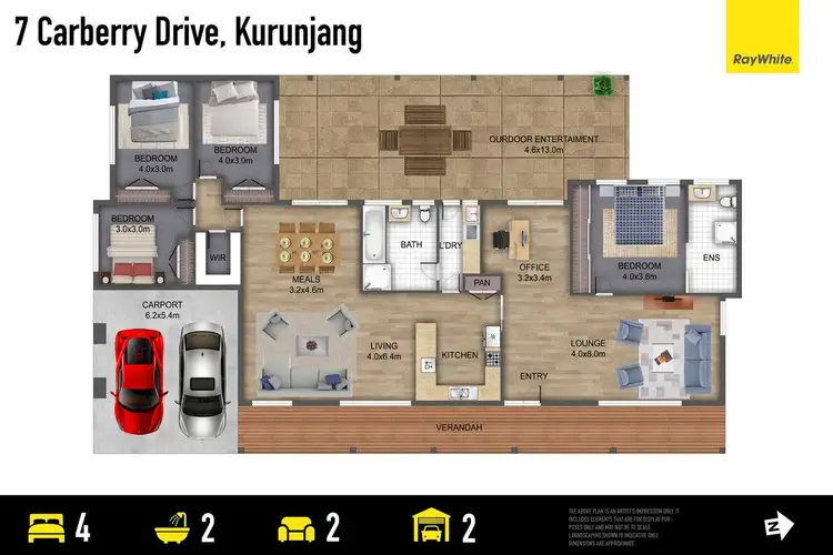 Floorplan of Homely house listing, 7 Carberry Drive, Kurunjang VIC 3337