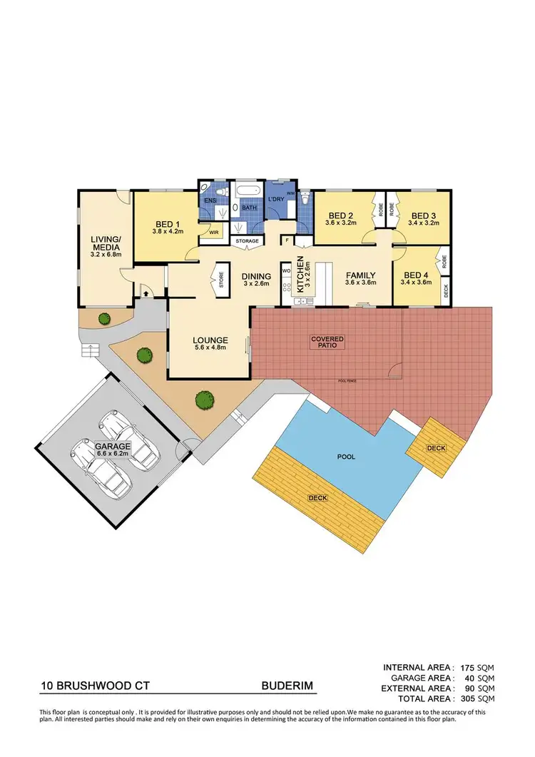 Floorplan of Homely house listing, 10 Brushwood Court, Buderim QLD 4556