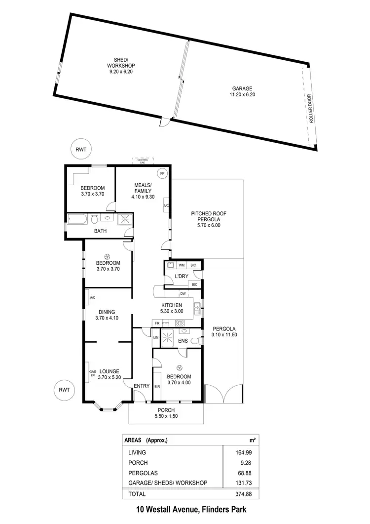 Floorplan of Homely house listing, 10 Westall Avenue, Flinders Park SA 5025