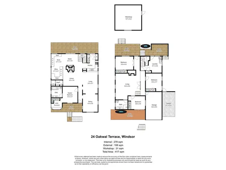 Floorplan of Homely house listing, 24 Oakwal Terrace, Windsor QLD 4030