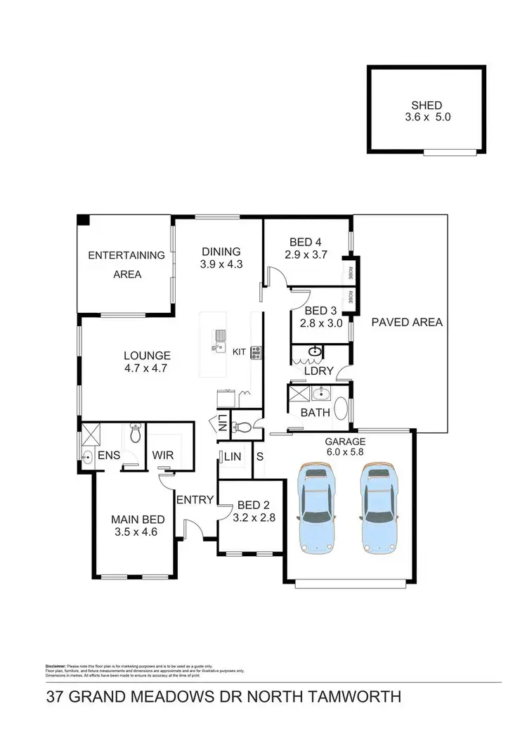 Floorplan of Homely house listing, 37 Grand Meadows Drive, Tamworth NSW 2340