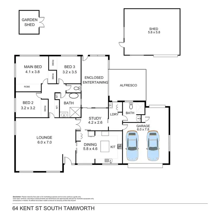 Floorplan of Homely house listing, 64 Kent Street, Tamworth NSW 2340