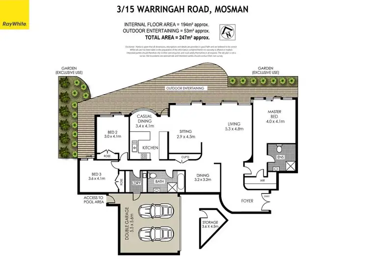 Floorplan of Homely apartment listing, 3/15 Warringah Road, Mosman NSW 2088