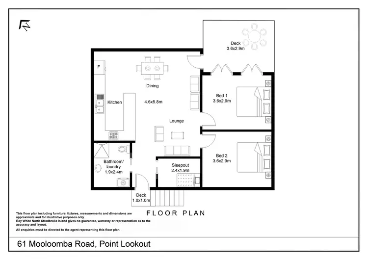 Floorplan of Homely house listing, 61 Mooloomba Road, Point Lookout QLD 4183