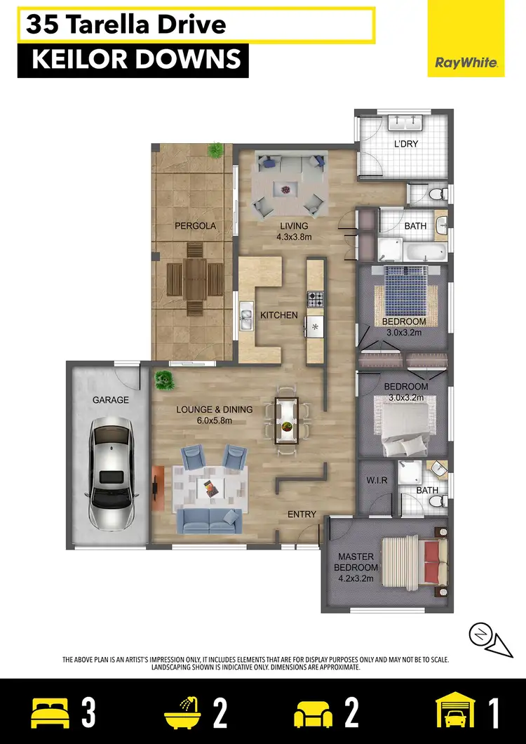 Floorplan of Homely house listing, 35 Tarella Drive, Keilor Downs VIC 3038