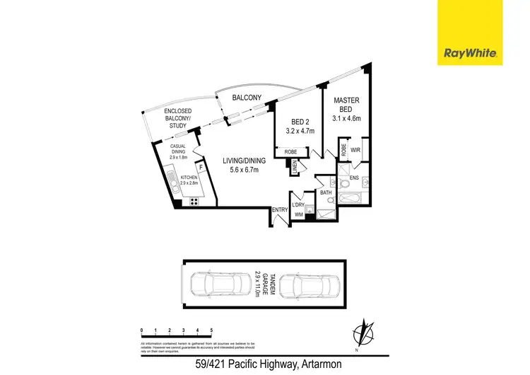 Floorplan of Homely unit listing, 59/421-473 Pacific Highway, Artarmon NSW 2064