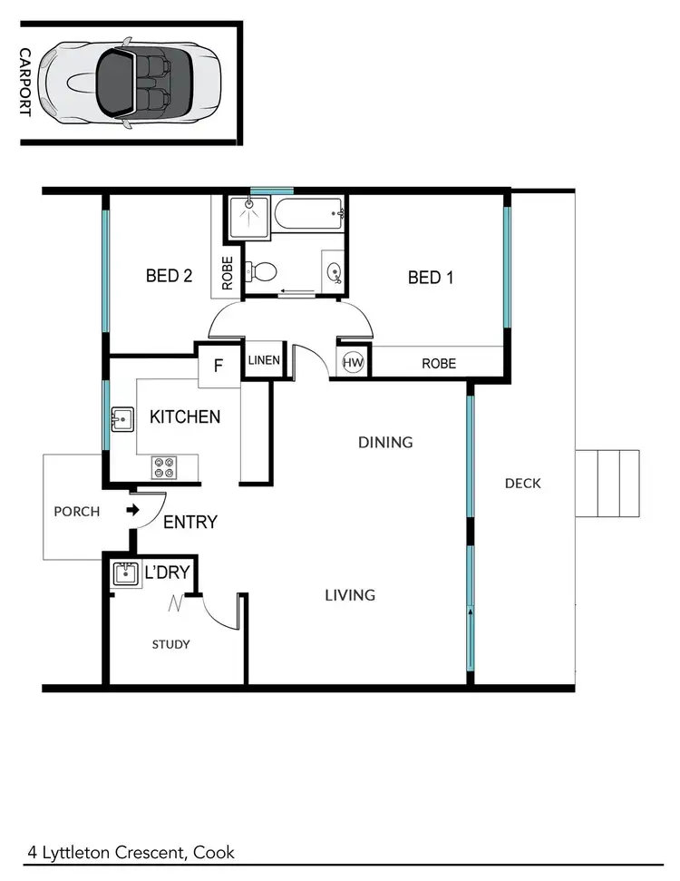 Floorplan of Homely townhouse listing, 4 Lyttleton Crescent, Cook ACT 2614