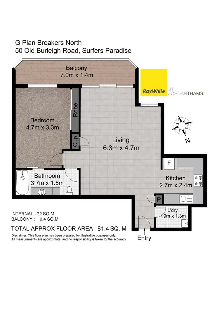 Floorplan of Homely unit listing, 50 Old Burleigh Road, Surfers Paradise QLD 4217