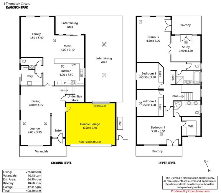 Floorplan of Homely house listing, 8 Thompson Circuit, Evanston Park SA 5116