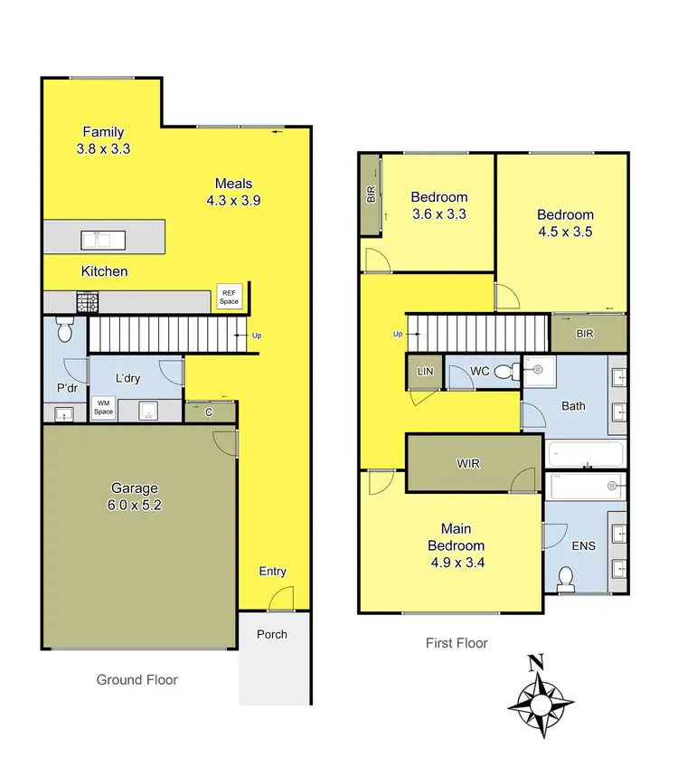 Floorplan of Homely townhouse listing, 6 Ninepence Way, Epping VIC 3076