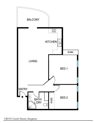 Floorplan of Homely apartment listing, 140/15 Tench Street, Kingston ACT 2604