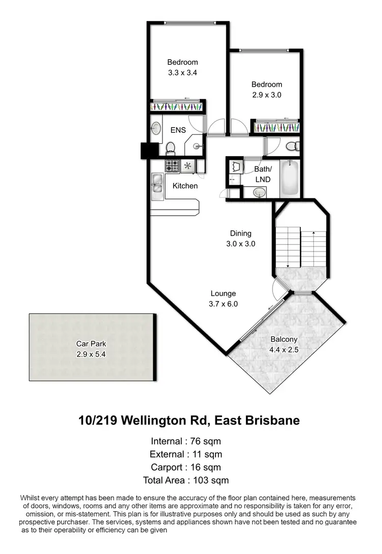 Floorplan of Homely unit listing, 10/219 Wellington Road, East Brisbane QLD 4169
