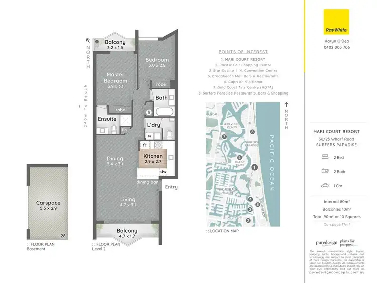 Floorplan of Homely apartment listing, 36/23 Wharf Road, Surfers Paradise QLD 4217