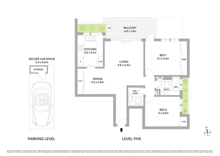 Floorplan of Homely apartment listing, 14/15-23 Sutherland Street, Cremorne NSW 2090