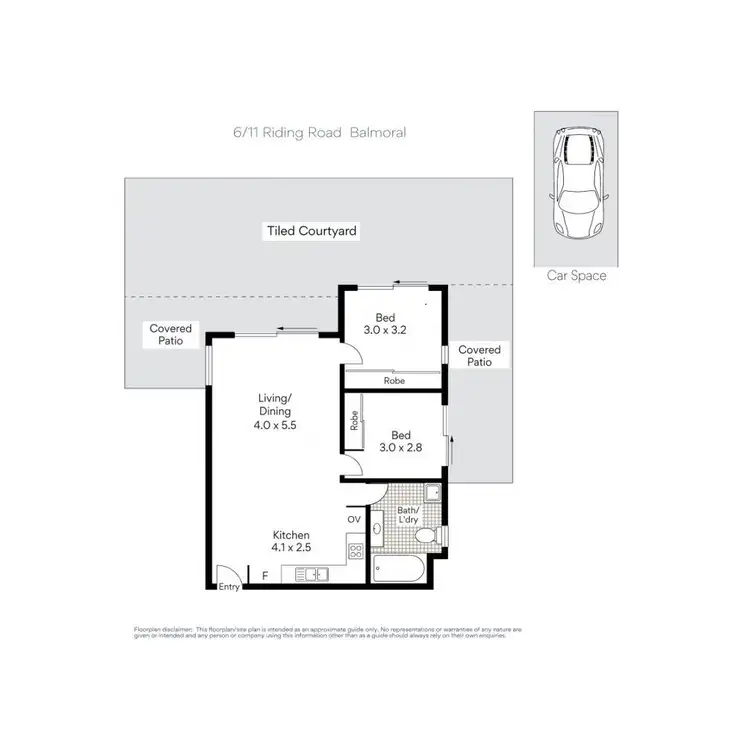 Floorplan of Homely unit listing, 6/11 Riding Road, Hawthorne QLD 4171