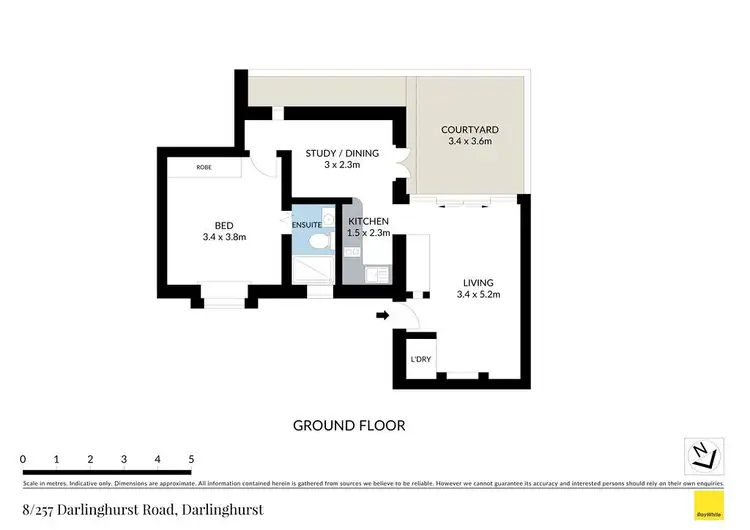 Floorplan of Homely apartment listing, 8/257 Darlinghurst Road, Darlinghurst NSW 2010