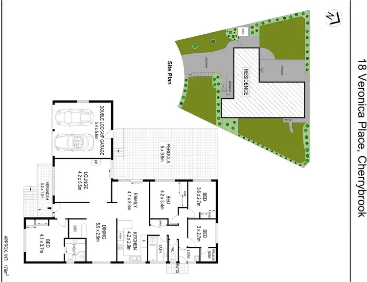 Floorplan of Homely house listing, 18 Veronica Place, Cherrybrook NSW 2126