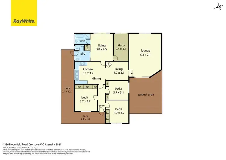 Floorplan of Homely rural property listing, 1336 Bloomfield Road, Crossover VIC 3821