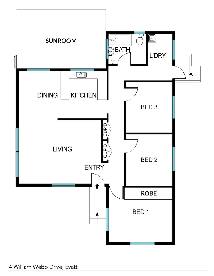 Floorplan of Homely house listing, 4 William Webb Drive, Evatt ACT 2617
