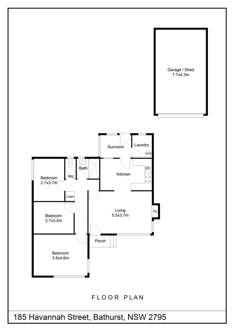 Floorplan of Homely house listing, 185 Havannah Street, Bathurst NSW 2795