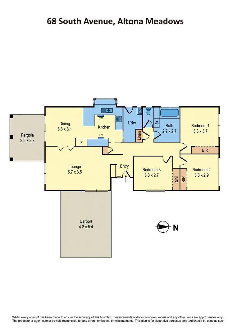 Floorplan of Homely house listing, 68 South Avenue, Altona Meadows VIC 3028