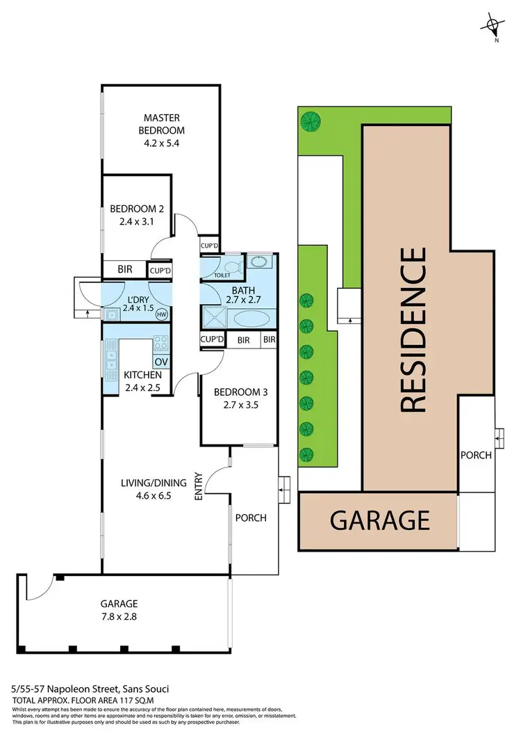 Floorplan of Homely villa listing, 5/55-57 Napoleon Street, Sans Souci NSW 2219