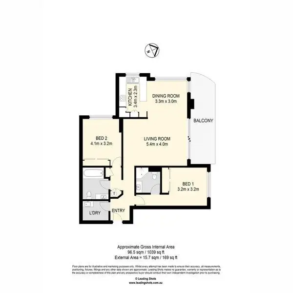 Floorplan of Homely apartment listing, 11/1 Goodwin Street, Kangaroo Point QLD 4169