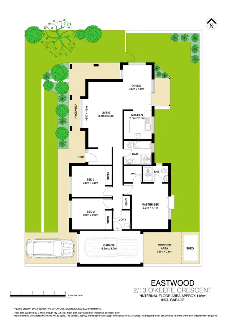 Floorplan of Homely villa listing, 2/13 O'Keefe Crescent, Eastwood NSW 2122