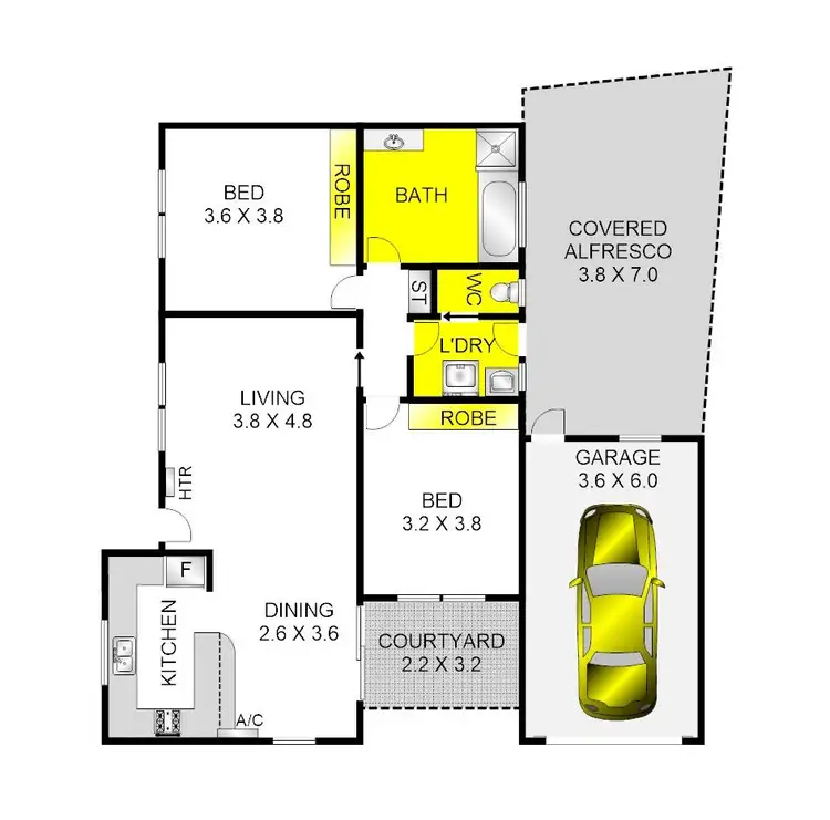 Floorplan of Homely house listing, 3/11-13 Corangamite Drive, Corio VIC 3214