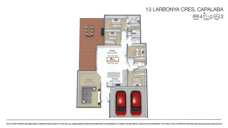 Floorplan of Homely house listing, 13 Larbonya Crescent, Capalaba QLD 4157