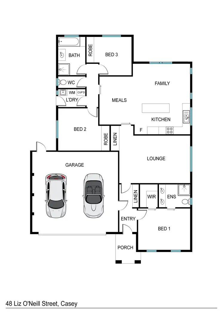 Floorplan of Homely house listing, 48 Liz O'Neill Street, Casey ACT 2913