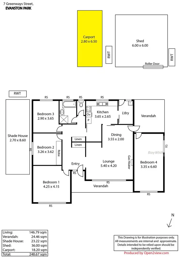 Floorplan of Homely house listing, 7 Greenways Street, Evanston Park SA 5116