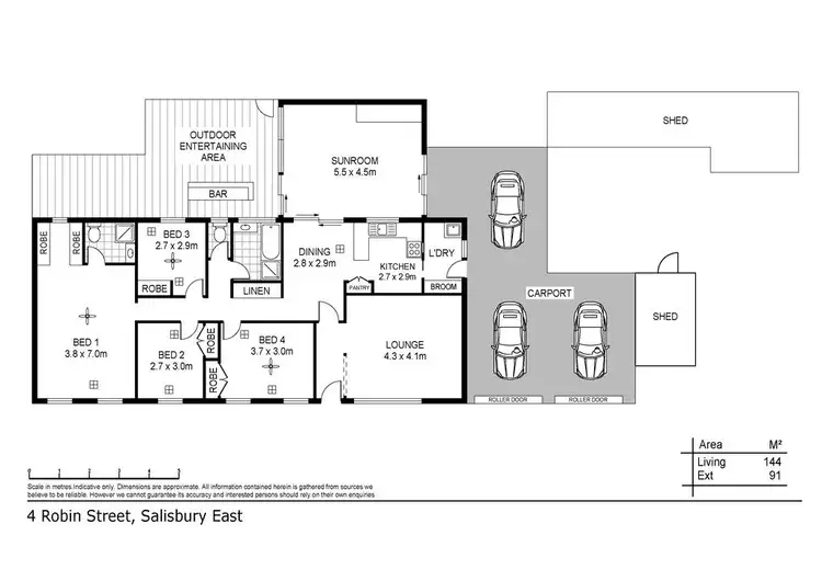 Floorplan of Homely house listing, 4 Robin Street, Salisbury East SA 5109