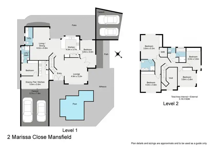 Floorplan of Homely house listing, 2 Marissa Close, Mansfield QLD 4122