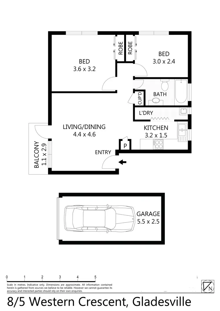 Floorplan of Homely apartment listing, 8/5 Western Crescent, Gladesville NSW 2111
