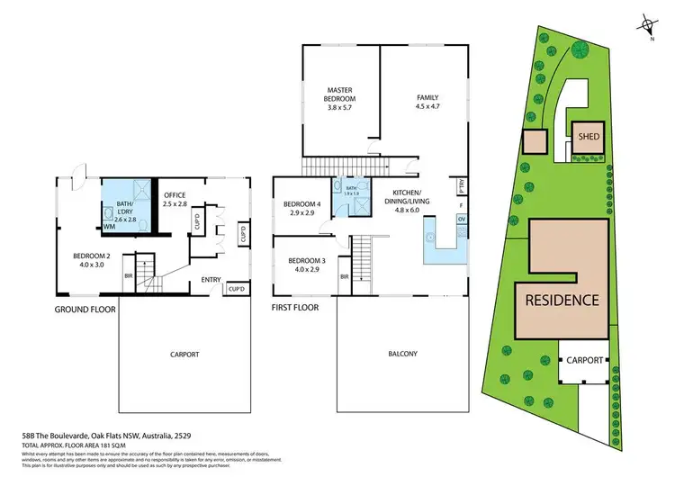 Floorplan of Homely house listing, 58B The Boulevarde, Oak Flats NSW 2529