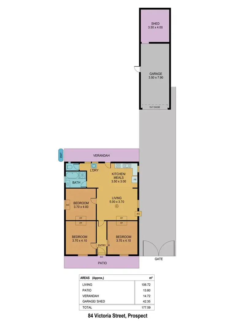 Floorplan of Homely house listing, 84 Victoria Street, Prospect SA 5082