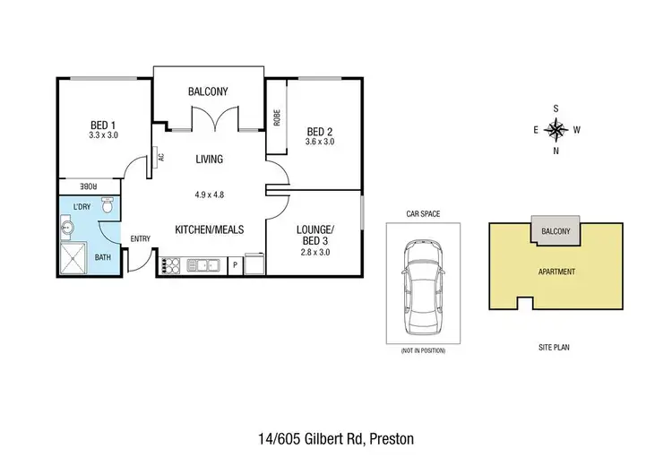 Floorplan of Homely apartment listing, 14/605 Gilbert Road, Preston VIC 3072