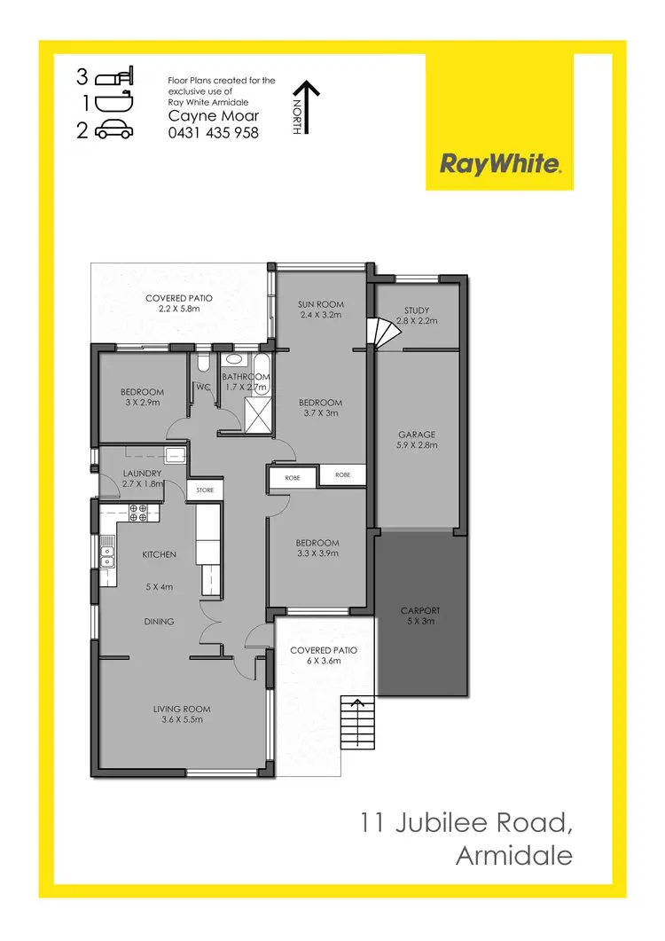 Floorplan of Homely house listing, 11 Jubilee Road, Armidale NSW 2350