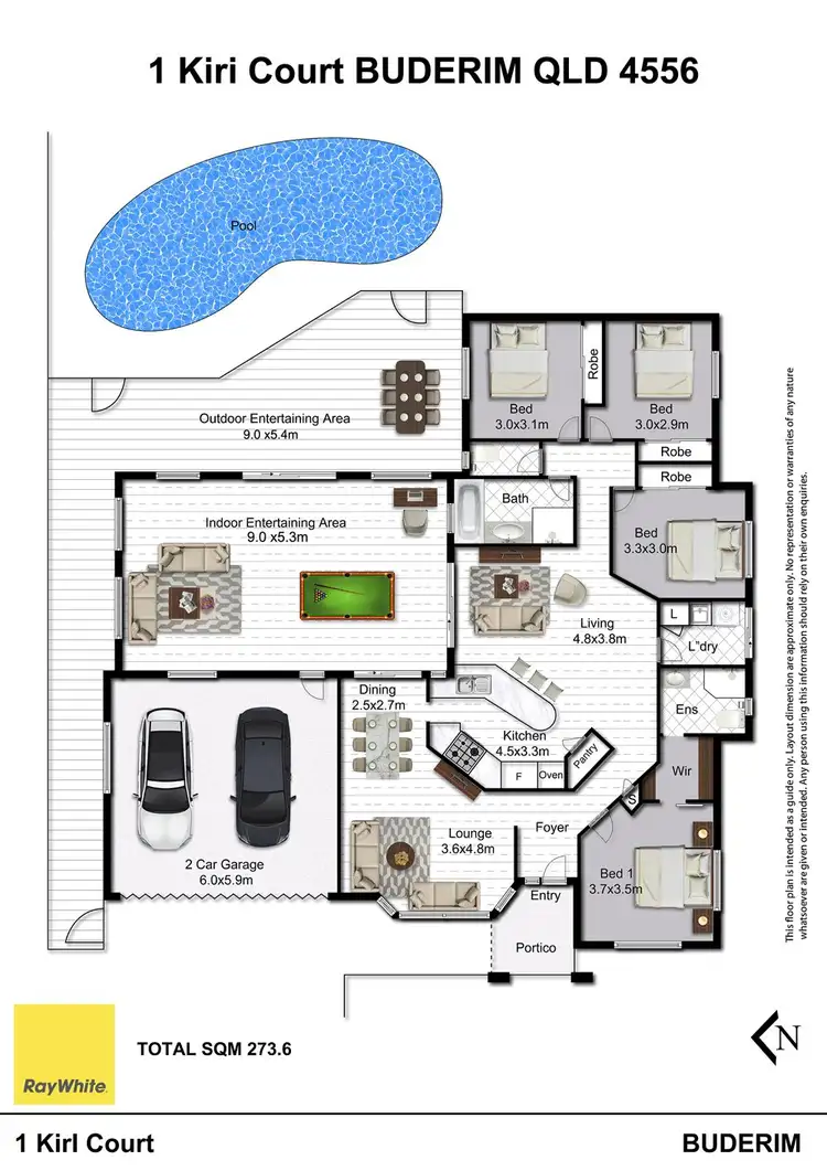 Floorplan of Homely house listing, 1 Kiri Court, Buderim QLD 4556