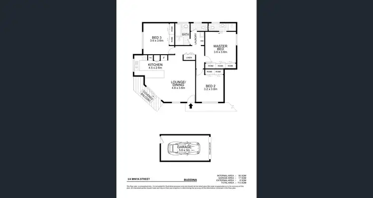 Floorplan of Homely unit listing, 3/4 Minya Street, Buddina QLD 4575