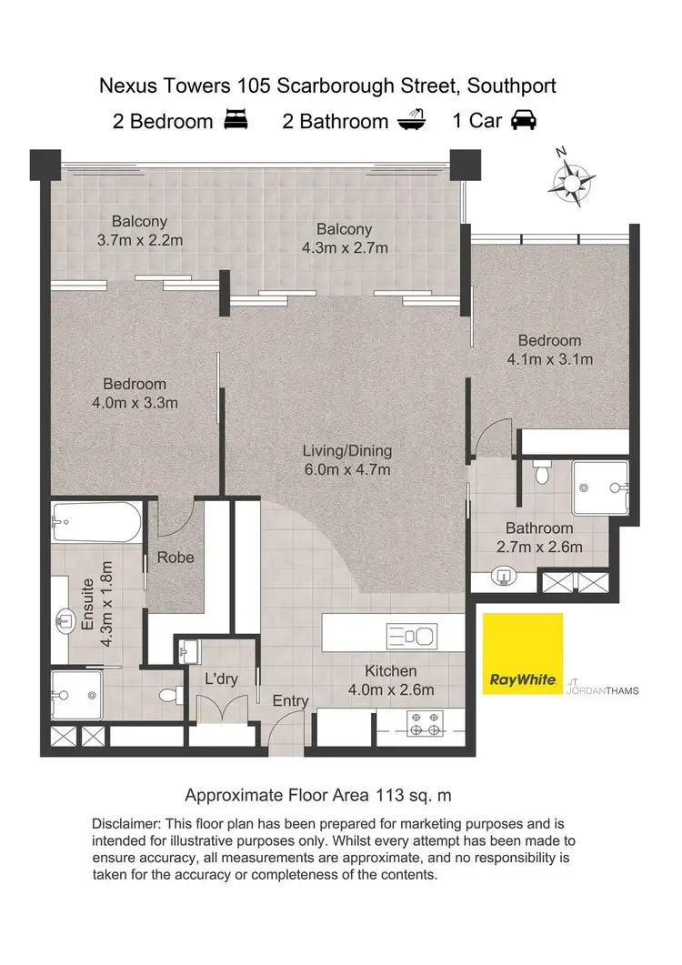 Floorplan of Homely apartment listing, 105 Scarborough Street, Southport QLD 4215
