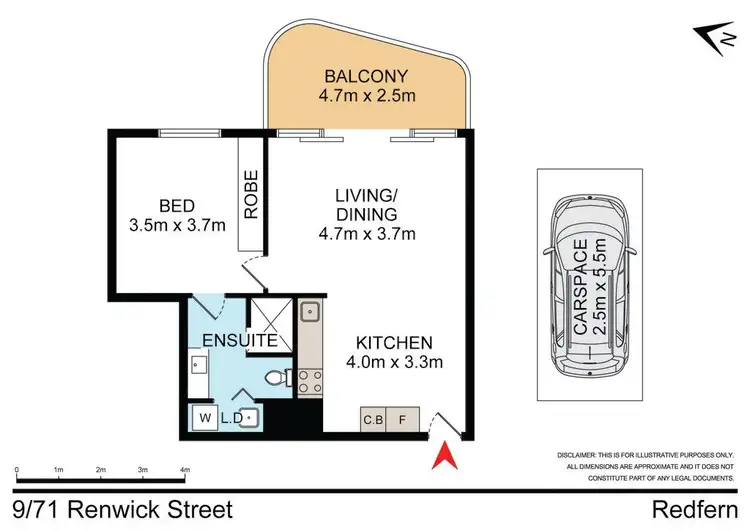 Floorplan of Homely unit listing, 9/71-73 Renwick Street, Redfern NSW 2016