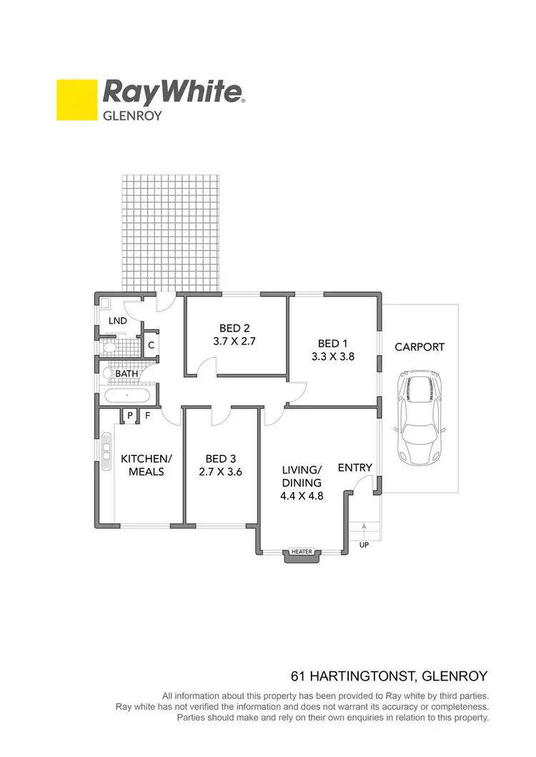 Floorplan of Homely house listing, 61 Hartington Street, Glenroy VIC 3046