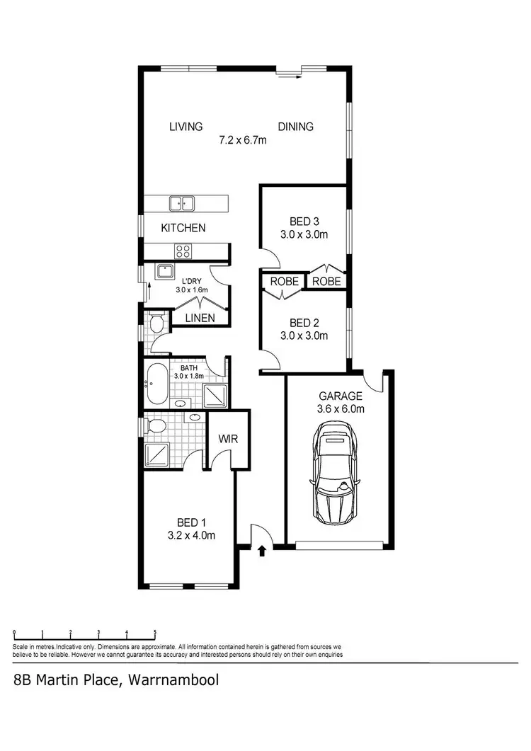 Floorplan of Homely house listing, 1/8 Martin Place, Warrnambool VIC 3280