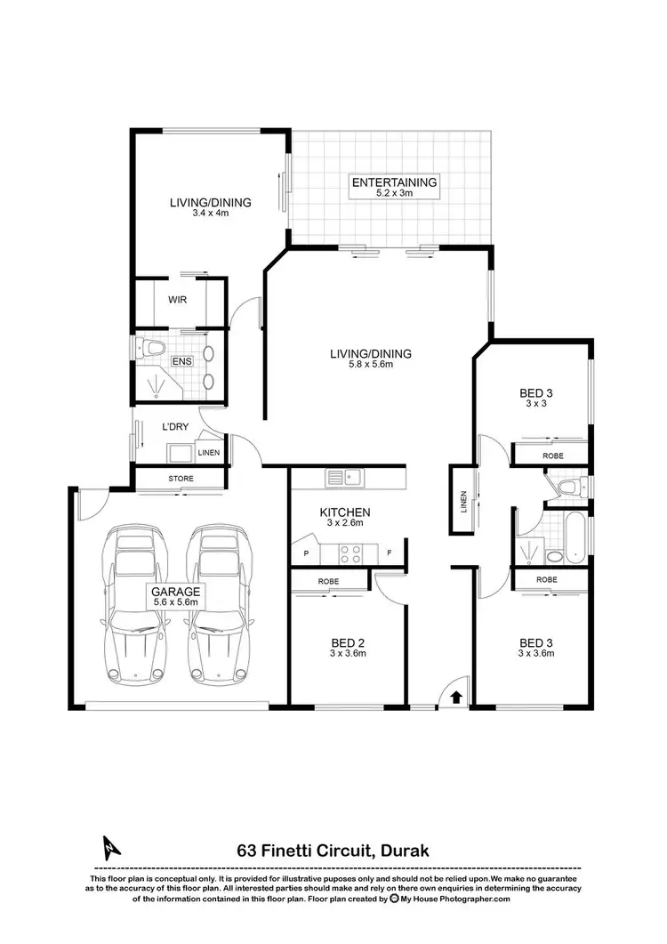 Floorplan of Homely house listing, 63 Finetti Circuit, Durack QLD 4077